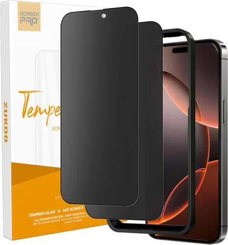 Vista 11 de Protector de pantalla de privacidad mate para iPhone 14 Pro Max de 6.7 pulgadas con protector de lente de cámara, cobertura completa, antirreflejos