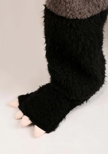 Vista 6 de Disfraz de Halloween de zarigüeya surly para adultos, overol peludo, capucha, cola, traje de fiesta temática de animales para hombres y mujeres