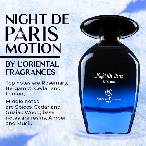 Vista 6 de Night De Paris Motion by L'Oriental Fragrances Eau De Parfum 3.3 oz (NIGPFZ006)
