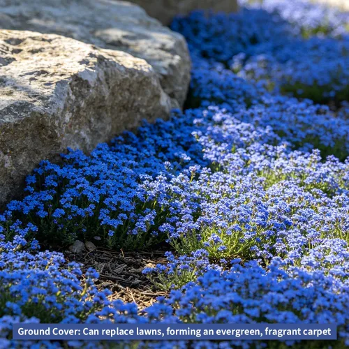 Vista 3 de Más de 22000 semillas de tomillo rastrero azul para plantar cubierta de suelo Magic Thymus Serpyllum Seed Heirloom Rocks Lawn Flower