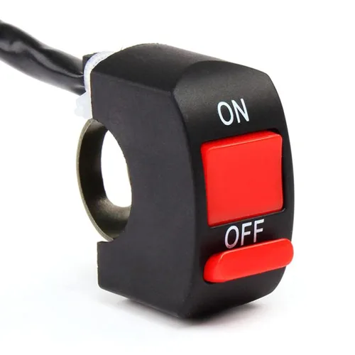 Vista 2 de ANKIA - Interruptor de palanca para manillar de motocicleta, interruptor de botón para motocicleta, ATV, motocicleta, motocicleta, bocina, señal