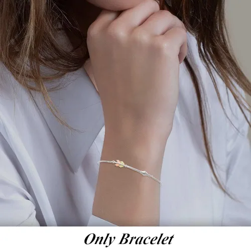Vista 4 de Pulsera ajustable de plata de ley de oro de 12 quilates con flecha, joyería fina para mujer, Metal, Gema