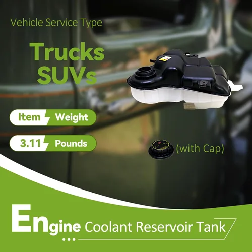 Vista 7 de Depósito de refrigerante del motor CNS con tapa compatible con 03 - 07 FORD EXCURSION / F-SERIES SUPER DUTY 5.4L V8 / 6.0L DIESEL TURBO / 6.8L V10
