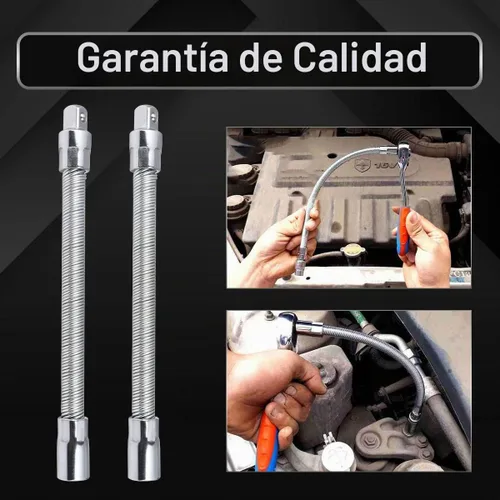 Vista 7 de KATUR Trinquete de extensión de enchufe flexible, vástago de 1/2 pulgada, 9.843 in de longitud, hecho de acero al cromo vanadio tratado térmicamente