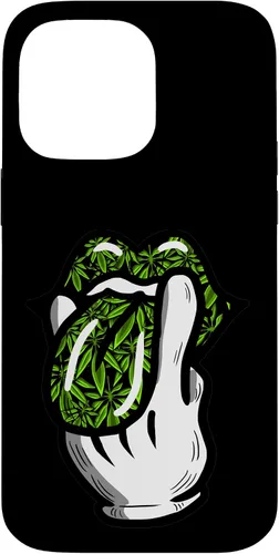 Vista 21 de Lick Smoke Weed Leaf Pattern Marihuana 420 Cannabis Pot Gift Case para iPhone 17
