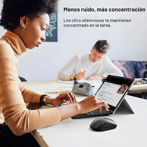 Vista 5 de UGREEN Mouse inalámbrico de 2.4 G con receptor USB, 5 niveles de 4000 DPI, 6 botones, 18 meses de duración de la batería, mouse inalámbrico