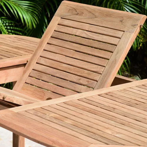 Vista 2 de Amazonia Boynton - Juego de comedor extensible ovalado para patio, 7 piezas, marrón