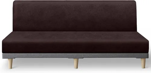 Vista 28 de molasofa - Funda elástica para futón de aspecto de cuero, cubierta para sofá sin brazos, protector de muebles con parte inferior elástica, funda