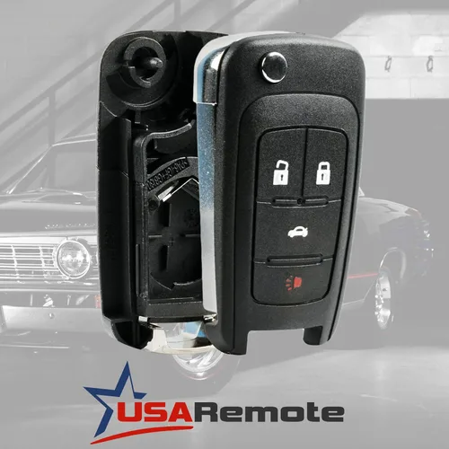 Vista 3 de Carcasa de llavero para entrada sin llave con tapa abatible y almohadilla, se ajusta a Buick, Chevy, GMC