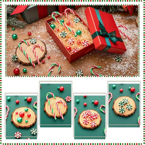 Vista 6 de 120 piezas de relleno de jarrón de Navidad, cuentas flotantes para decoración de jarrones