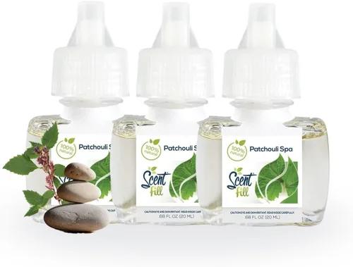 Vista 11 de Scent Fill Ambientador 100% natural de cereza y almendra con enchufe, recambios de aceite perfumado, 3 recambios