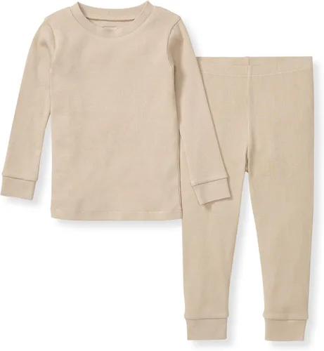 Vista 35 de Burt's Bees Baby Pijama de algodón orgánico para niños, conjunto de pijama Paquete de 1 temporada de Apple