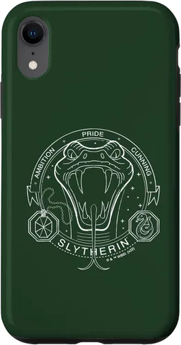 Vista 24 de iPhone 16 Harry Potter Slytherin Line Art Snake Symbol Case