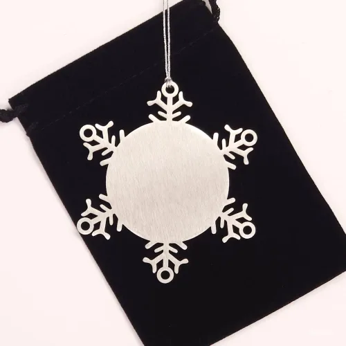 Vista 2 de Adorno de copo de nieve para cirujano ortopédico para árbol de Navidad, solo las mujeres más fuertes, médico ortopédico, ortopedia, ortografía