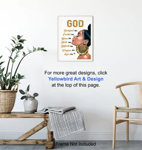 Vista 6 de Arte afroamericano - Arte negro - decoración de pared religiosa espiritual - mujeres negras - Regalos cristianos de inspiración para mujeres