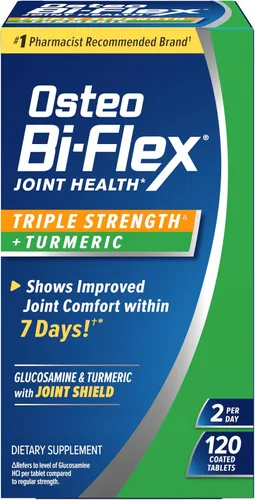 Vista 9 de Osteo BI-FLEX® Triple fuerza + Cúrcuma, 80 tabletas Mejora la función articular, poder antioxidante, 80 tabletas recubiertas