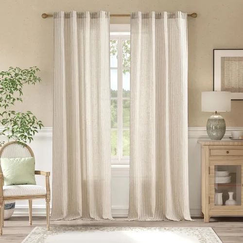 Vista 36 de jinchan Linen Blackout Curtains Back Tab 96 Inch 2 Panels Striped Blue Blue Stripe Lined