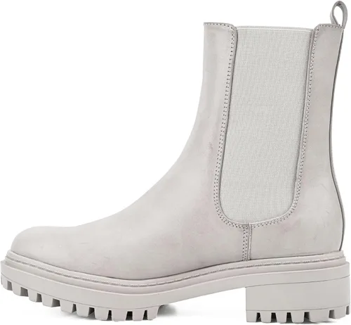 Vista 3 de Botas altas de moda hasta el tobillo grueso con plataforma a media pantorrilla para mujer (WANTED1)