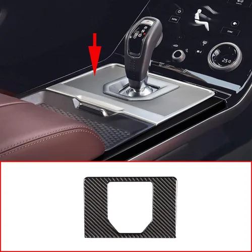 Vista 2 de Cubierta de panel de control central de coche de fibra de carbono suave real Accesorios para Land Rover Range Rover Evoque 2020