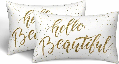 Vista 18 de Juego de 2 fundas de almohada de panal de abeja de 18 x 18 pulgadas, color amarillo miel, abstracto, fundas de almohada cuadradas de terciopelo
