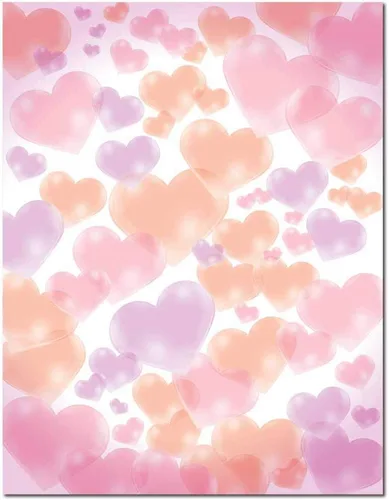 Vista 5 de Corazones horneados Paquete de 25 - Membrete imprimible de 8.5 x 11 pulgadas - Compatible con impresoras láser y de inyección de tinta