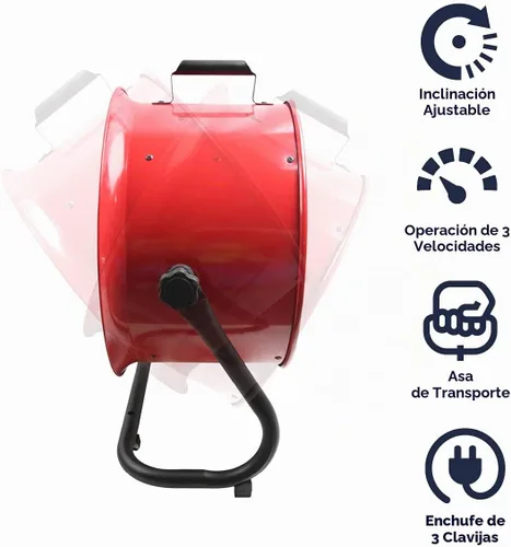 Vista 2 de MaxxAir HVFF16T RED UPS Ventilador de suelo, 16 pulgadas, alta velocidad, UPS