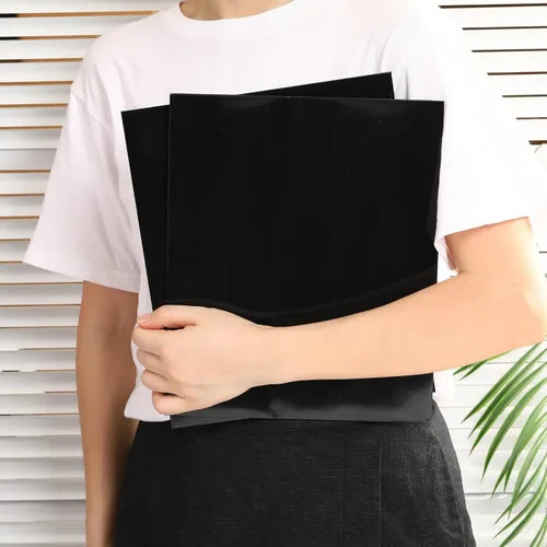 Vista 6 de Paquete de 25 carpetas de papel laminado brillante con 2 bolsillos profundos y ranura para tarjetas de visita, capacidad para 100 hojas de papel