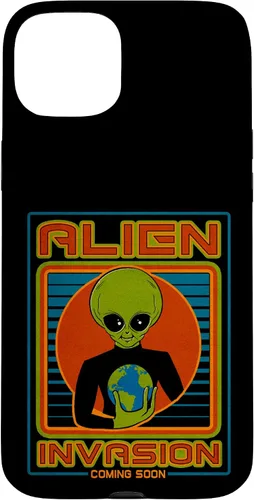 Vista 19 de Funda para iPhone 13 Pro Max Alien Invasion 1984 Tech Noir Distopía