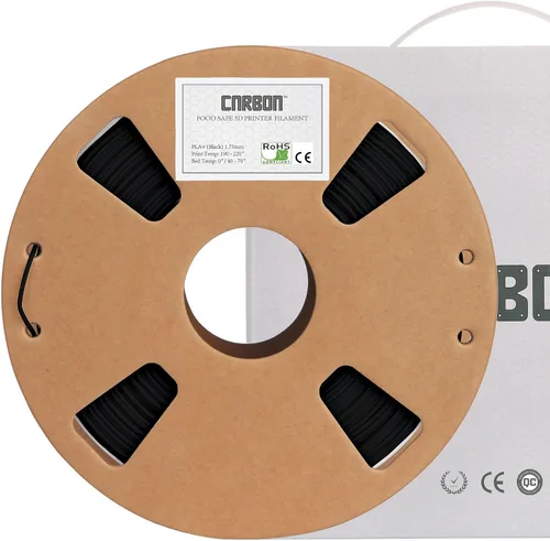 Vista 18 de Filamento para impresora 3D PLA+ de grado alimenticio certificado – CARBON by Comfy Materials – Probado en laboratorio, compatible con la FDA, apto