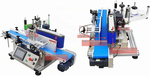 Vista 4 de TECHTONGDA Etiquetadora automática de botellas redondas con diámetro de botella transportadora 1.5-3.9 pulgadas