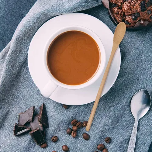 Vista 6 de Honbay 4 cucharas de café de madera de mango largo, cucharaditas de mezcla de madera, cucharas de té helado para batido de espresso, bebidas frías