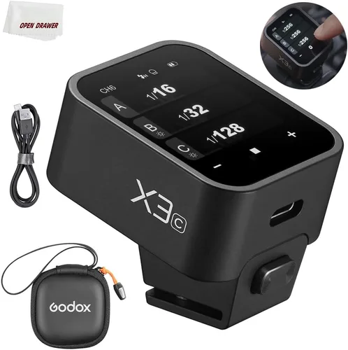 Vista 13 de Godox X3 Pro C X3Pro C TTL GODOX Trigger inalámbrico para Canon, pantalla táctil LCD de 2.4 pulgadas, batería de iones de litio de 2930 mAh