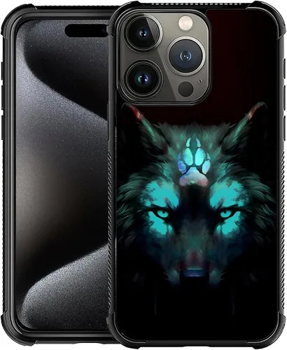Vista 46 de CARLOCA Funda compatible con Samsung Galaxy S23 Plus, diseño gráfico de identidad negro espiritual lobo, a prueba de golpes, antiarañazos