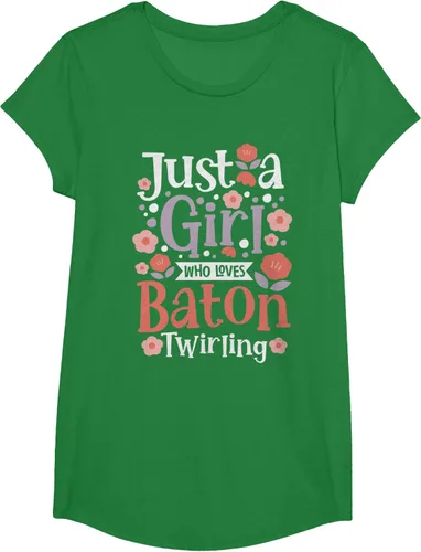 Vista 47 de A Girl Who Loves Baton Twirling - Camiseta de giro Majorette Twirler, Negro