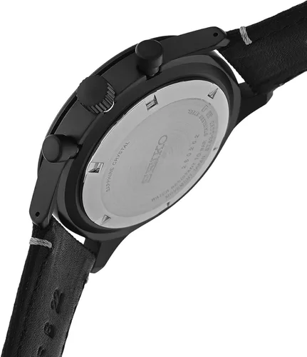 Vista 3 de SEIKO Reloj analógico de cuarzo para hombre con correa de nailon SSB417P1, negro, correa, Negro -, Correa