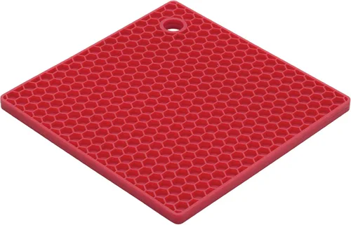 Vista 12 de Mrs. Anderson's Baking Salvamanteles de panal de silicona, antiadherente, antiarañazos, antideslizante, resistente al calor, gris