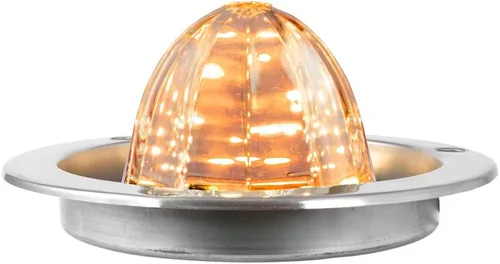 Vista 5 de GG Grand General 81910 - Luz LED de 18 luces clásica de sandía ámbar/ámbar con bisel de montaje de brida de acero inoxidable