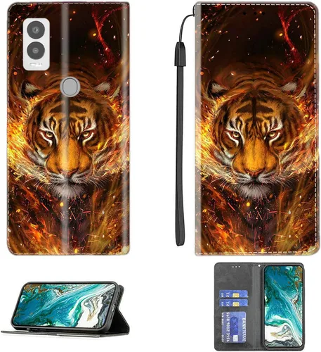 Vista 100 de Aroepurt Funda para UMIDIGI G1 Plus compatible con UMIDIGI G1 Plus Funda para teléfono Funda de piel sintética con función atril magnética CPT15