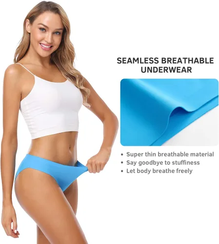 Vista 3 de Wealurre - Bragas invisibles para mujer, sin costuras, de nailon y elastano