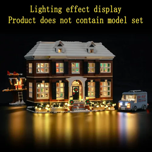 Vista 5 de GEAMENT Kit de luz LED compatible con Lego Ideas Home Alone - Juego de iluminación para ideas 21330 modelo de construcción