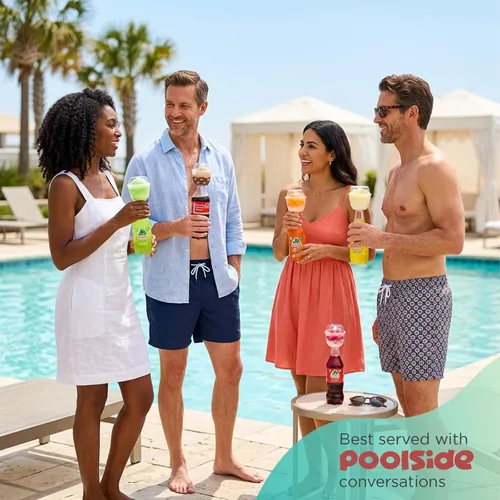 Vista 9 de Fizz Vaso flotante para helados para botellas de refrescos, taza de postre portátil a prueba de fugas para fiestas de verano y barbacoas, se adapta