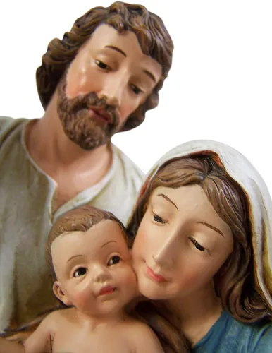 Vista 5 de CBC Group Avalon Gallery - Figura de resina de Adviento y Navidad, 9.25 pulgadas, Blessed Holy Family