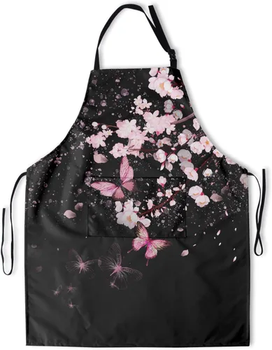 Vista 26 de Delantal con bolsillos, delantales para mujeres y hombres, delantal de cocina para cocinar, jardinería, servidor, camarera, pintura