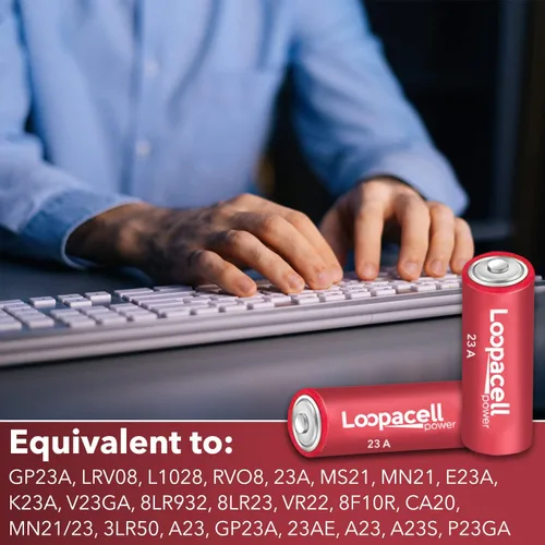 Vista 6 de Loopacell Paquete de 10 baterías alcalinas A23 23A de 12 voltios