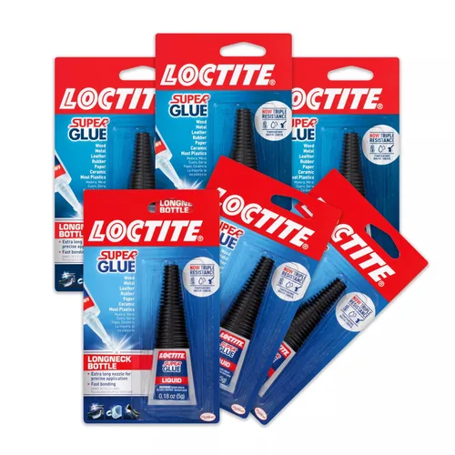Vista 9 de Loctite Super Glue - Botella líquida de cuello largo, botella de 0.35 oz (paquete de 2) adhesivo instantáneo para plástico, madera y metal