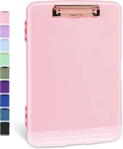 Vista 27 de Sooez Portapapeles con almacenamiento, tableros de clip de alta capacidad de 8.5 x 11 pulgadas con almacenamiento, carpeta de portapapeles