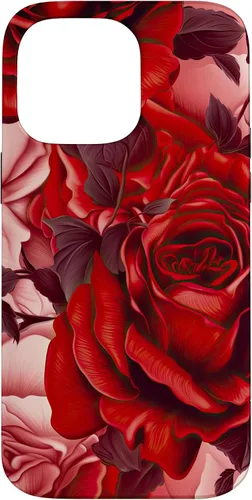 Vista 21 de Acuarela Rosa Rojo Rosas Patrón Caso para iPhone 17