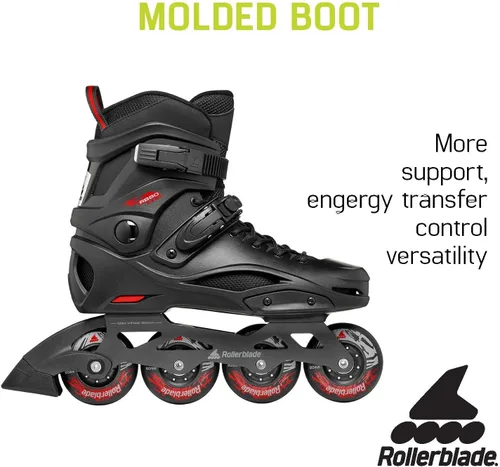 Vista 5 de Rollerblade RB 80 Patín urbano en línea para hombre, negro y rojo