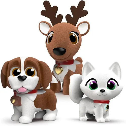 Vista 2 de The Elf on the Shelf - El paquete múltiple de figuras de Elf Pets incluye San Bernardo, reno y zorro ártico