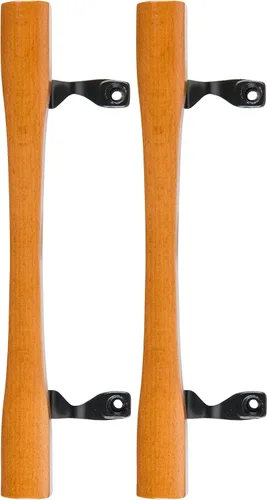 Vista 4 de Wright Products - Juego de manijas interiores de puerta corrediza de roble de repuesto, madera/negro - Kit de manijas de puerta corredera interna